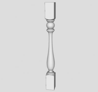 护栏花瓶柱SU模型下载_sketchup草图大师SKP模型