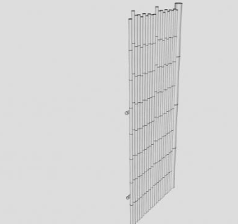 竹子栅栏SU模型下载_sketchup草图大师SKP模型