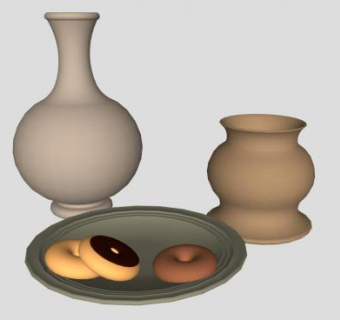 现代陶瓷花瓶SU模型下载_sketchup草图大师SKP模型