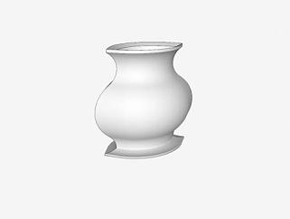 白色陶瓷罐SU模型下载_sketchup草图大师SKP模型