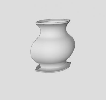 白色陶瓷罐SU模型下载_sketchup草图大师SKP模型