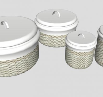 家居饰品陶瓷盆SU模型下载_sketchup草图大师SKP模型