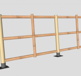 田园围栏SU模型下载_sketchup草图大师SKP模型