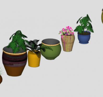 陈设摆设陶罐SU模型下载_sketchup草图大师SKP模型