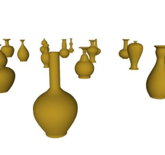 现代陶瓷容器SU模型下载_sketchup草图大师SKP模型