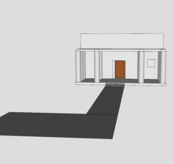 住宅房柱SU模型下载_sketchup草图大师SKP模型