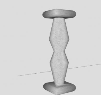 阳台栏杆柱SU模型下载_sketchup草图大师SKP模型