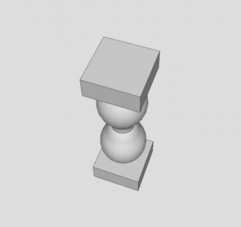 现代阳台立柱SU模型下载_sketchup草图大师SKP模型