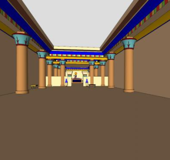 古埃及神庙檐柱SU模型下载_sketchup草图大师SKP模型