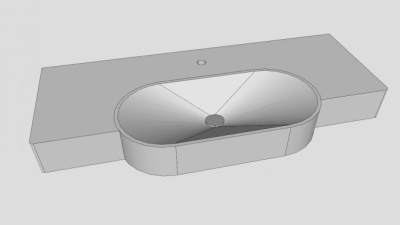 陶瓷卫浴洗手盆SU模型下载_sketchup草图大师SKP模型