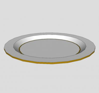 金属陶瓷盘SU模型下载_sketchup草图大师SKP模型