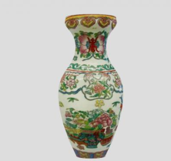 中国花瓶SU模型下载_sketchup草图大师SKP模型