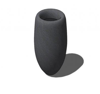 灰色陶制花瓶SU模型下载_sketchup草图大师SKP模型