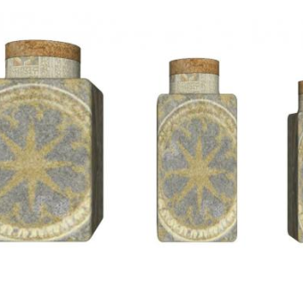 现代陶瓷器皿SU模型下载_sketchup草图大师SKP模型