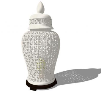 陶瓷灯装饰SU模型下载_sketchup草图大师SKP模型