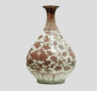 纹理花瓶SU模型下载_sketchup草图大师SKP模型