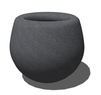 陶瓷灰色花瓶SU模型下载_sketchup草图大师SKP模型