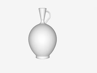 现代陶瓷花瓶摆设SU模型下载_sketchup草图大师SKP模型
