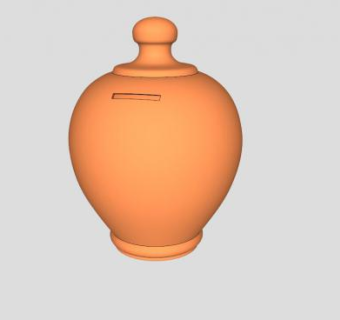 陶瓷储蓄罐SU模型下载_sketchup草图大师SKP模型