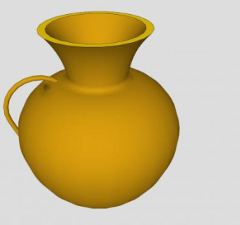 金色花瓶SU模型下载_sketchup草图大师SKP模型