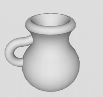 陶瓷白色坛子SU模型下载_sketchup草图大师SKP模型
