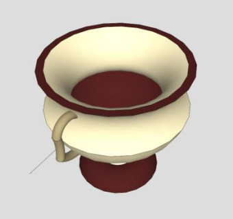 现代陶瓷酒杯SU模型下载_sketchup草图大师SKP模型
