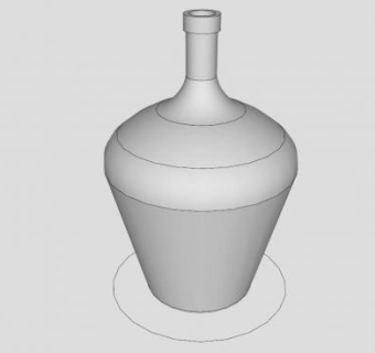 陶瓷白色酒壶SU模型下载_sketchup草图大师SKP模型