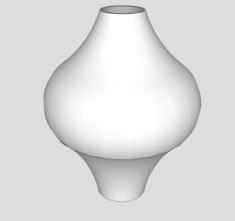 陈设白色陶瓷罐SU模型下载_sketchup草图大师SKP模型