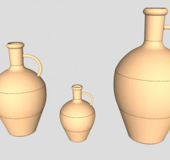 旧陶瓷水壶SU模型下载_sketchup草图大师SKP模型