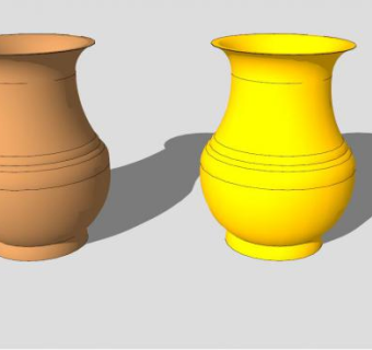 金属花瓶SU模型下载_sketchup草图大师SKP模型