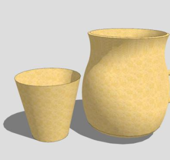 花瓶器皿SU模型下载_sketchup草图大师SKP模型