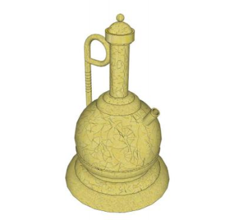 艺术陶瓷水壶SU模型下载_sketchup草图大师SKP模型