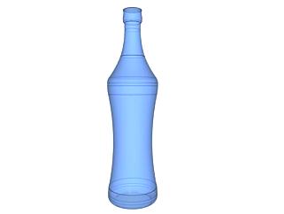蓝色摆设玻璃瓶SU模型下载_sketchup草图大师SKP模型