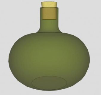 玻璃瓶SU模型下载_sketchup草图大师SKP模型