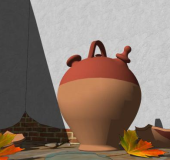 粘土容器罐子SU模型下载_sketchup草图大师SKP模型