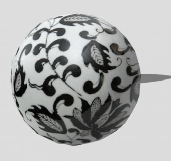 黑色陶瓷装饰SU模型下载_sketchup草图大师SKP模型