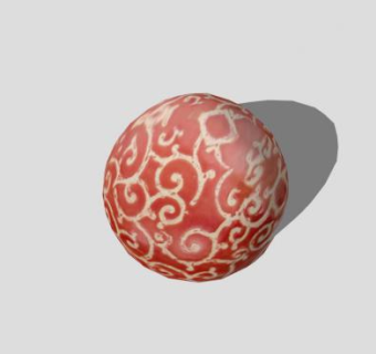 红色瓷球SU模型下载_sketchup草图大师SKP模型