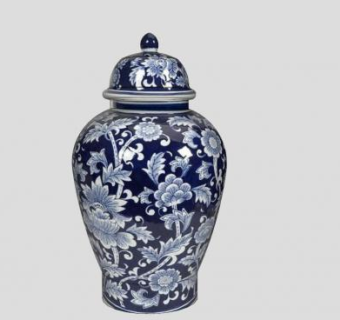 中国陶瓷罐瓷瓶SU模型下载_sketchup草图大师SKP模型