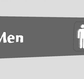 男厕所标志SU模型下载_sketchup草图大师SKP模型