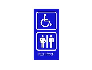 厕所标志残疾男女通用SU模型下载_sketchup草图大师SKP模型