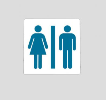 公共厕所标志SU模型下载_sketchup草图大师SKP模型