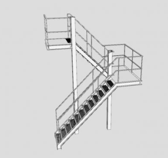 防火梯SU模型下载_sketchup草图大师SKP模型