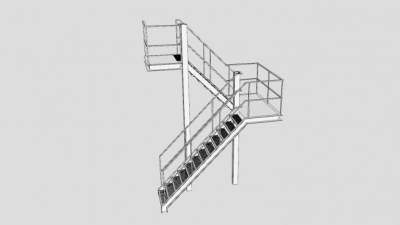 防火梯SU模型下载_sketchup草图大师SKP模型