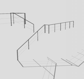 铸铁栏杆SU模型下载_sketchup草图大师SKP模型