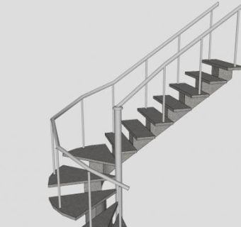瓷砖踏板楼梯SU模型下载_sketchup草图大师SKP模型