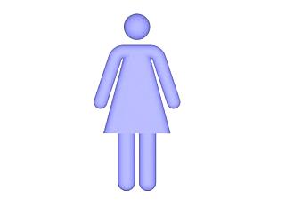 厕所女性标志SU模型下载_sketchup草图大师SKP模型