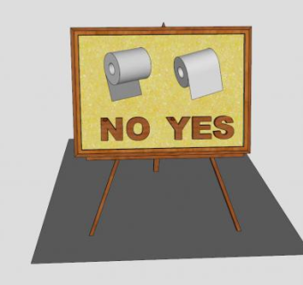 厕纸标签SU模型下载_sketchup草图大师SKP模型