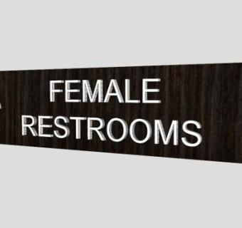 黑色厕所标志SU模型下载_sketchup草图大师SKP模型