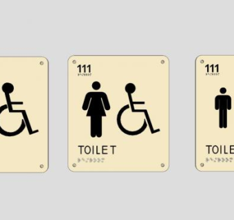 现代厕所标志SU模型下载_sketchup草图大师SKP模型