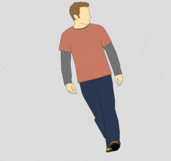 休闲装行人人物SU模型下载_sketchup草图大师SKP模型